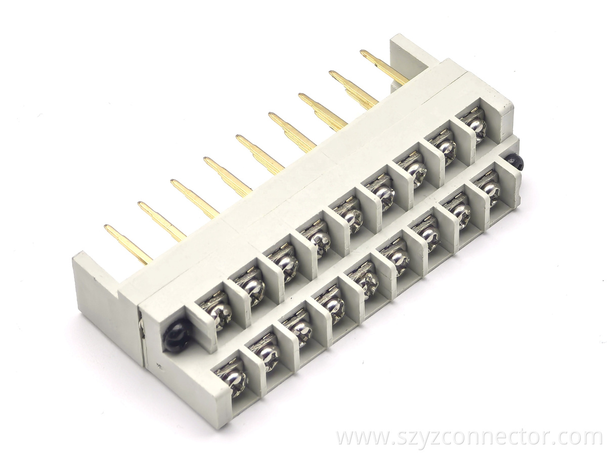 7.62mm barrier terminal blocks straight
